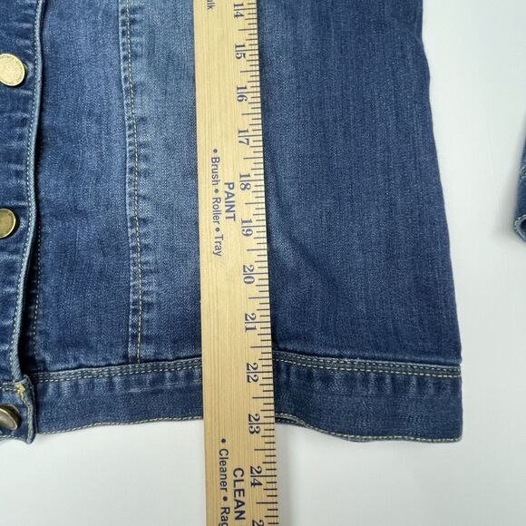 Democracy Denim Jacket Lightweight Pockets Women's Size Large - Picture 10 of 12